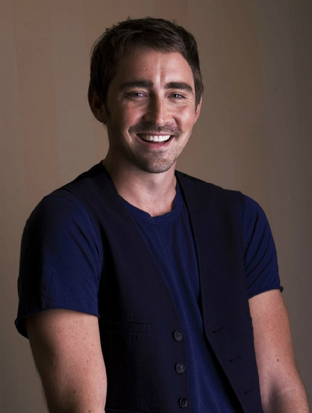 李佩斯深蓝短袖马甲背心英俊写真510