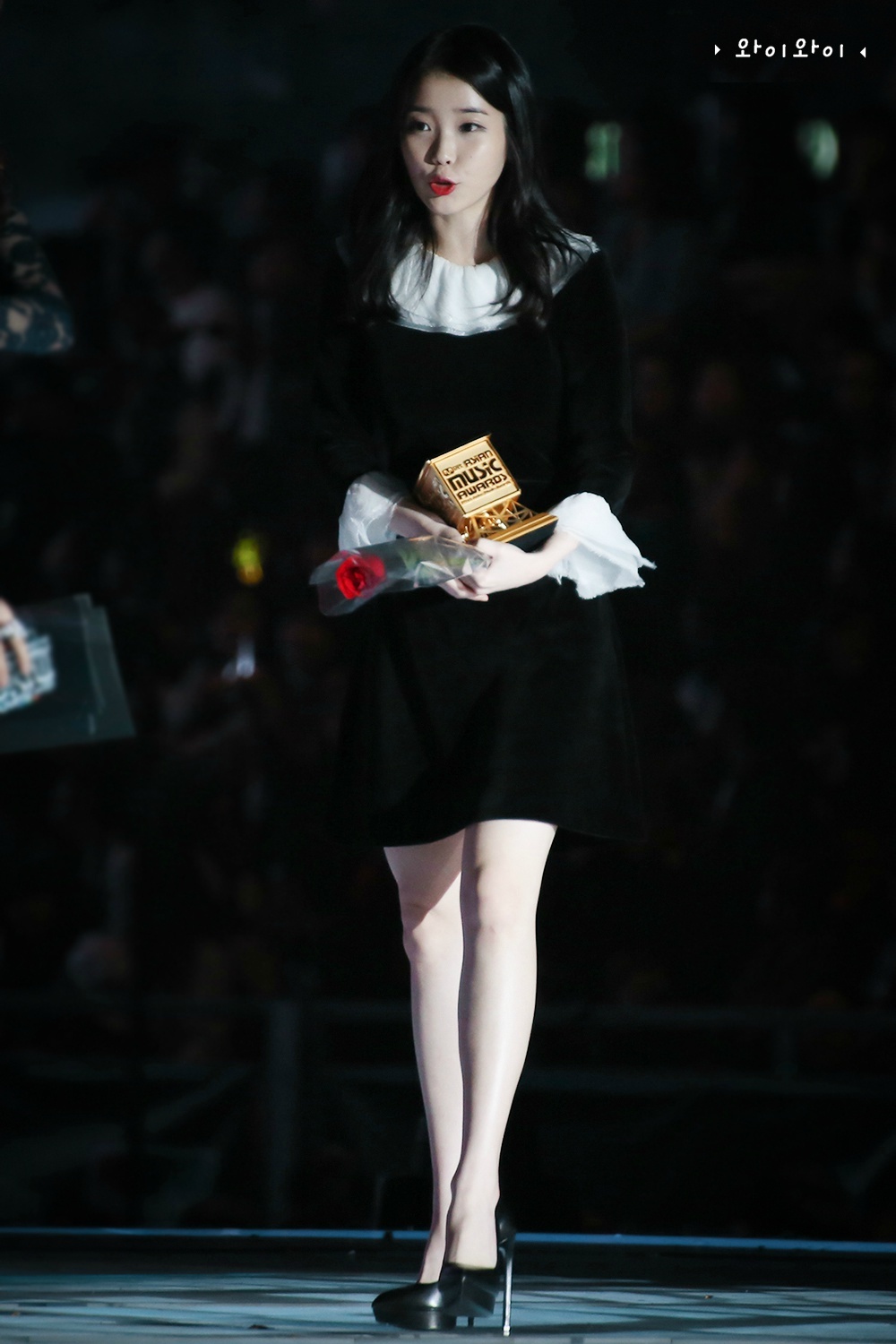 iu李智恩2014mama盛典出席图白色礼服犹如女神18