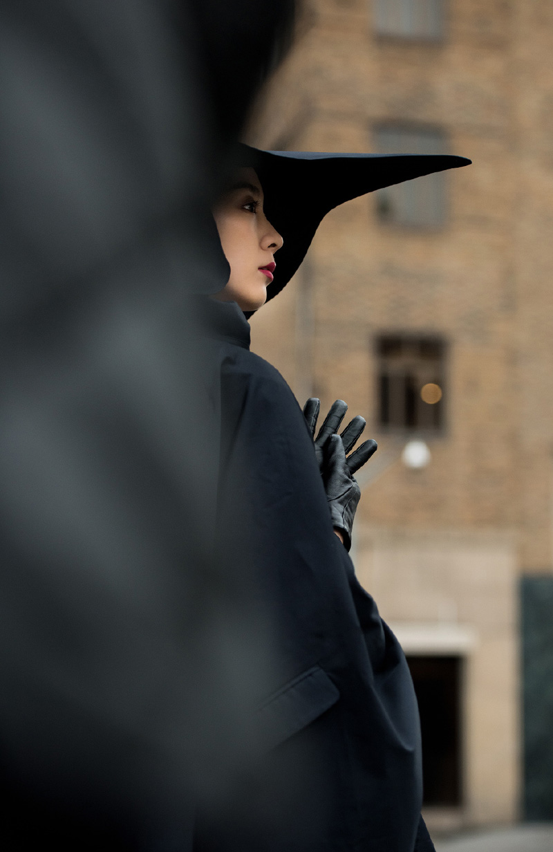 朱颜曼滋黑白质感时尚街拍图片46