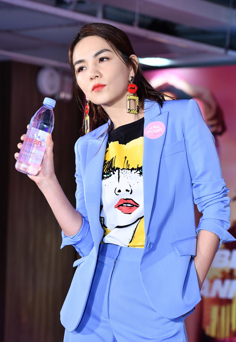 ella陈嘉桦蓝色职业套装性感图片310