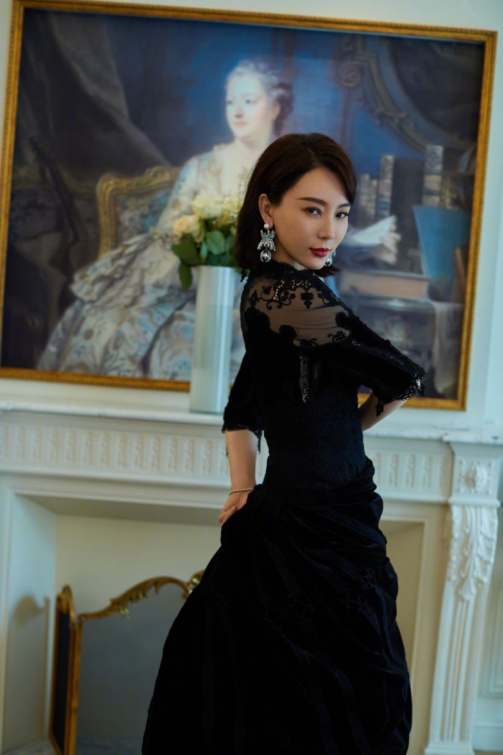 陈数优雅黑天鹅写真图片19