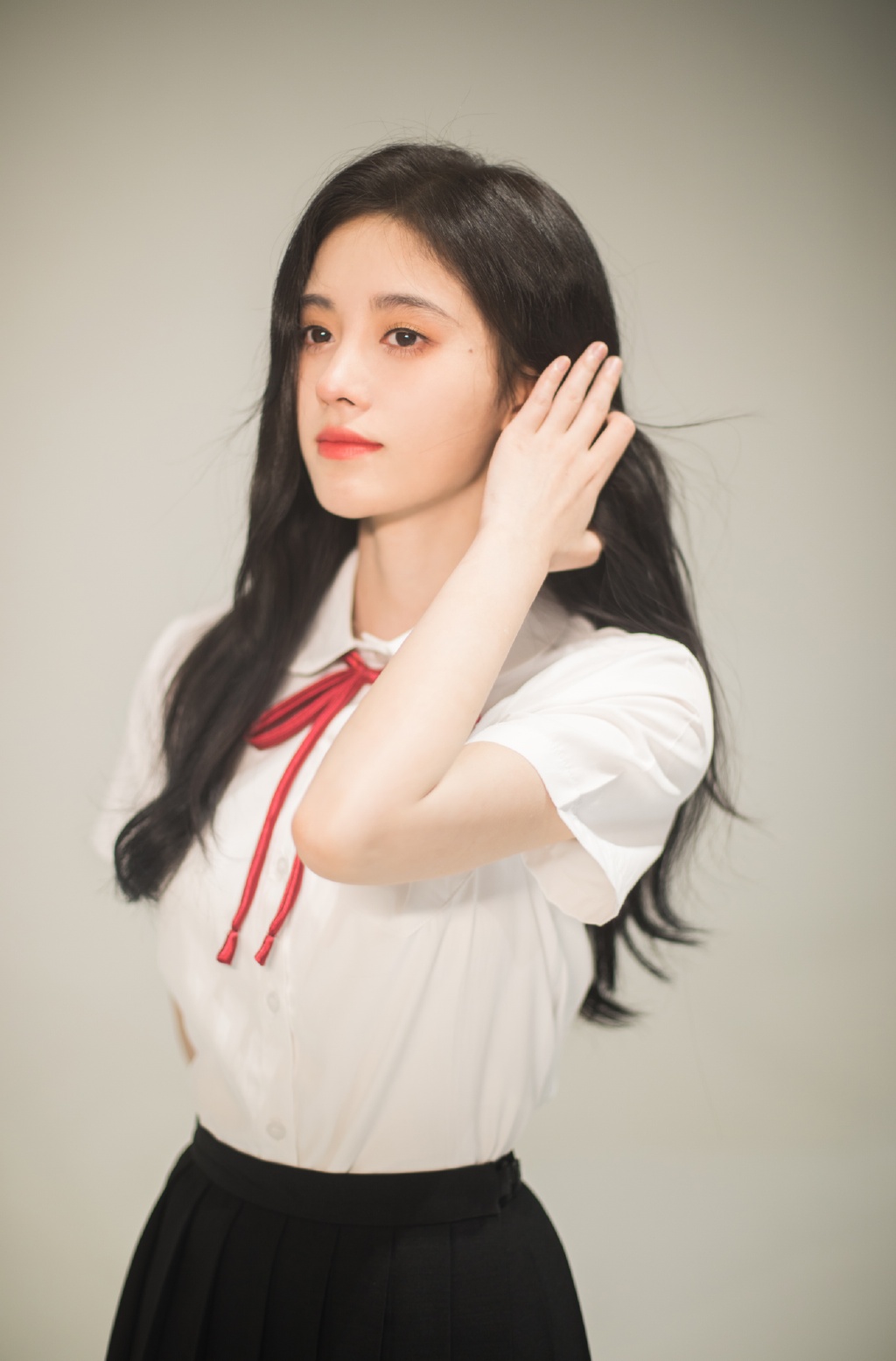 鞠婧祎清纯学生装写真图片23