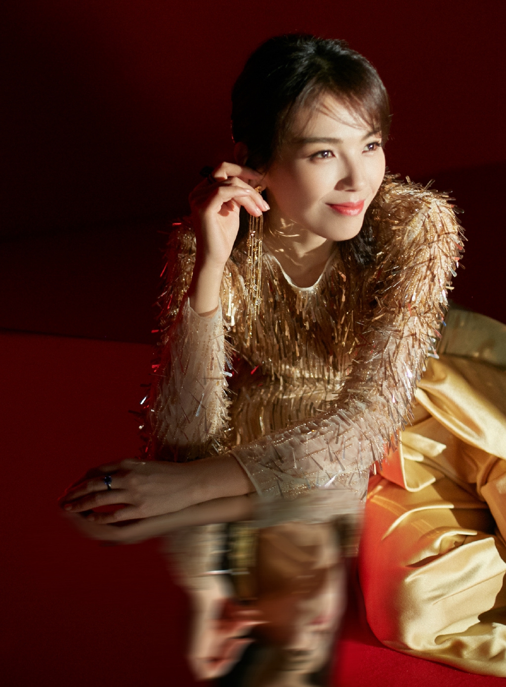 刘涛鎏金麦穗妆性感写真图片19