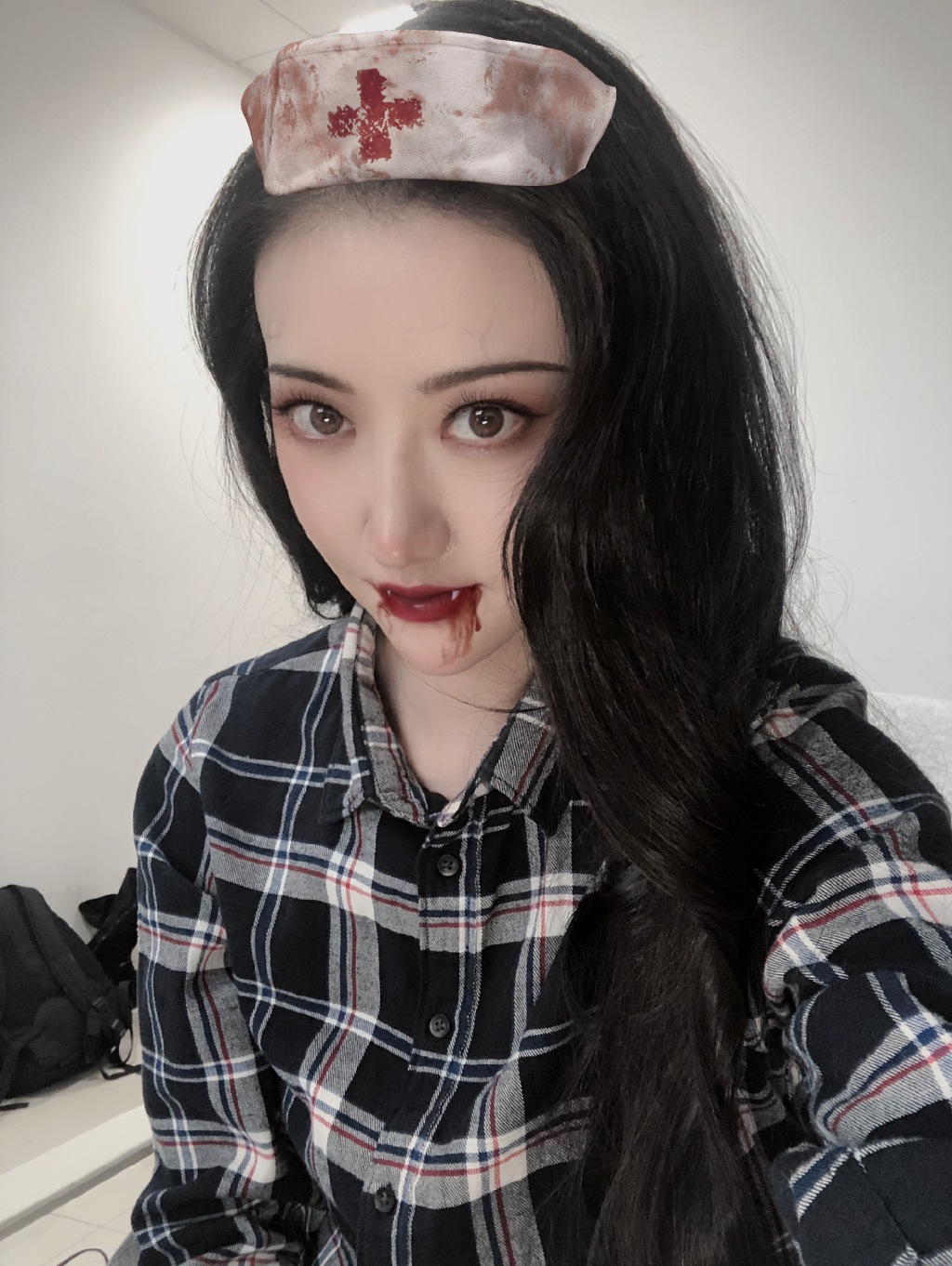 景甜万圣节鬼怪妆自拍图片415
