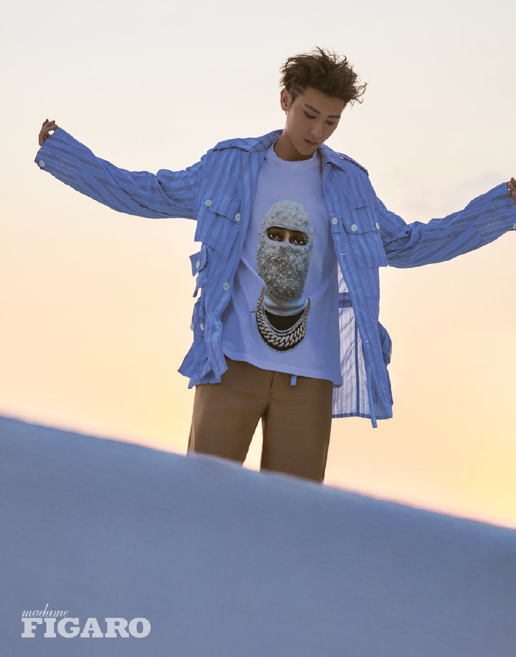 黄子韬钻石眼泪妆帅气杂志写真1012