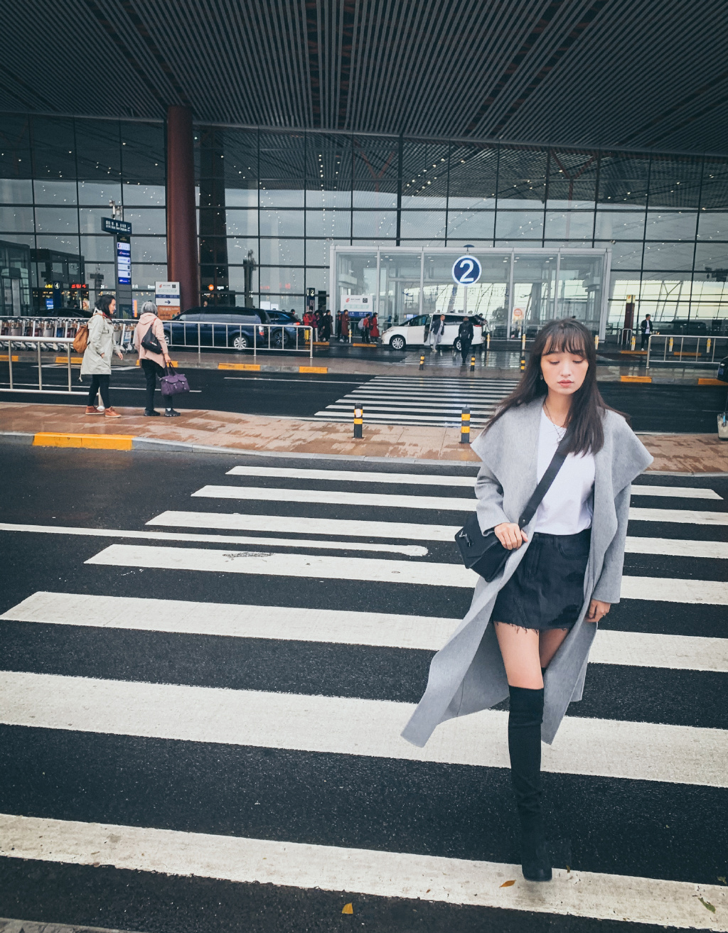 索朗美淇机场街拍写真图片23