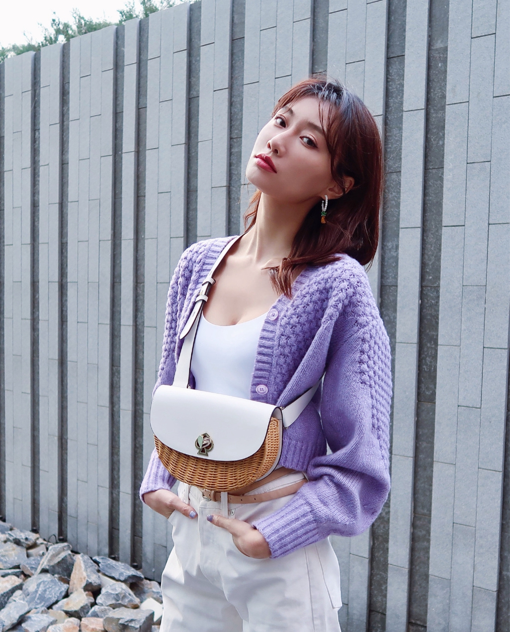 李斯羽丁香紫甜美靓丽图片34