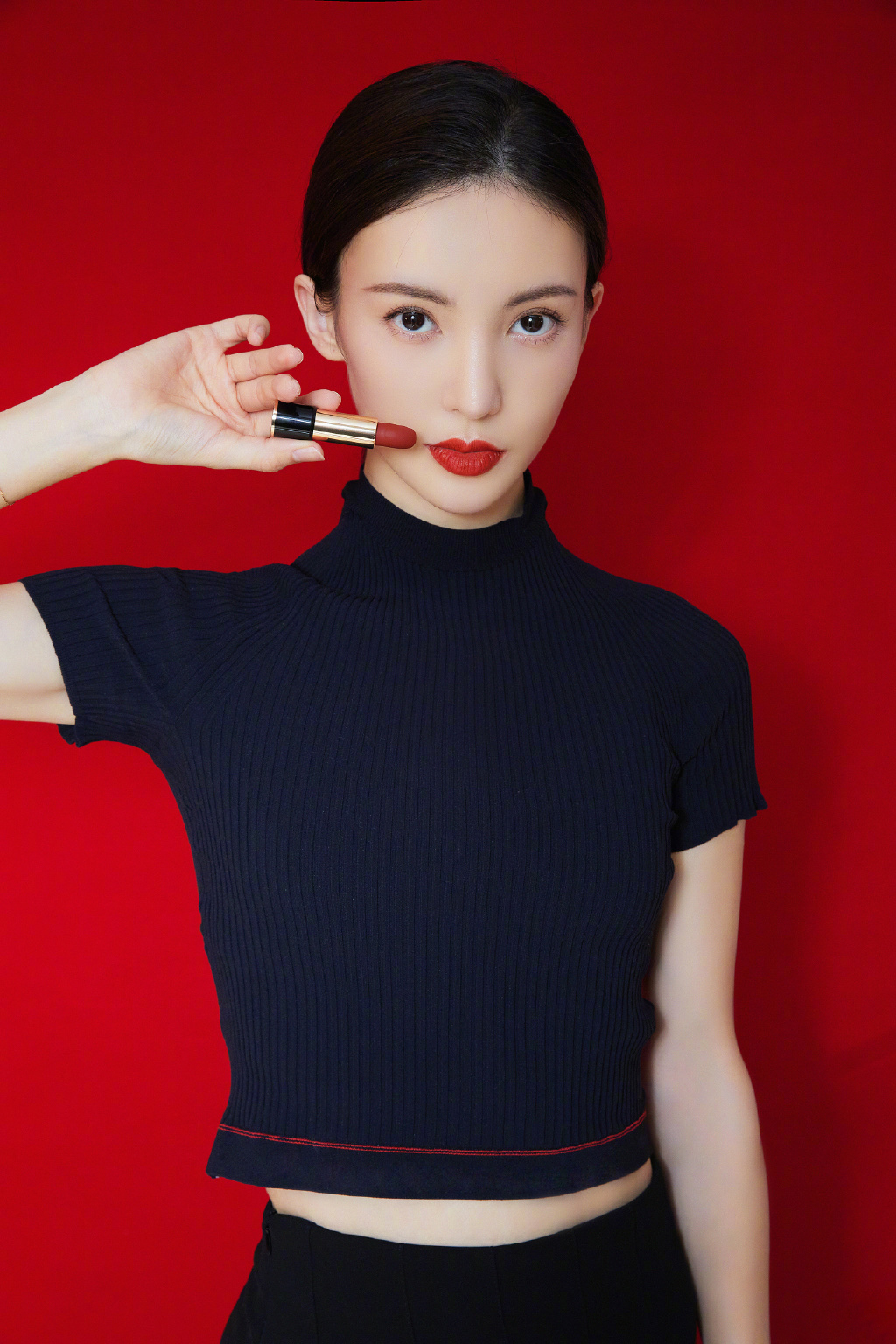 金晨红唇性感代言写真图片34