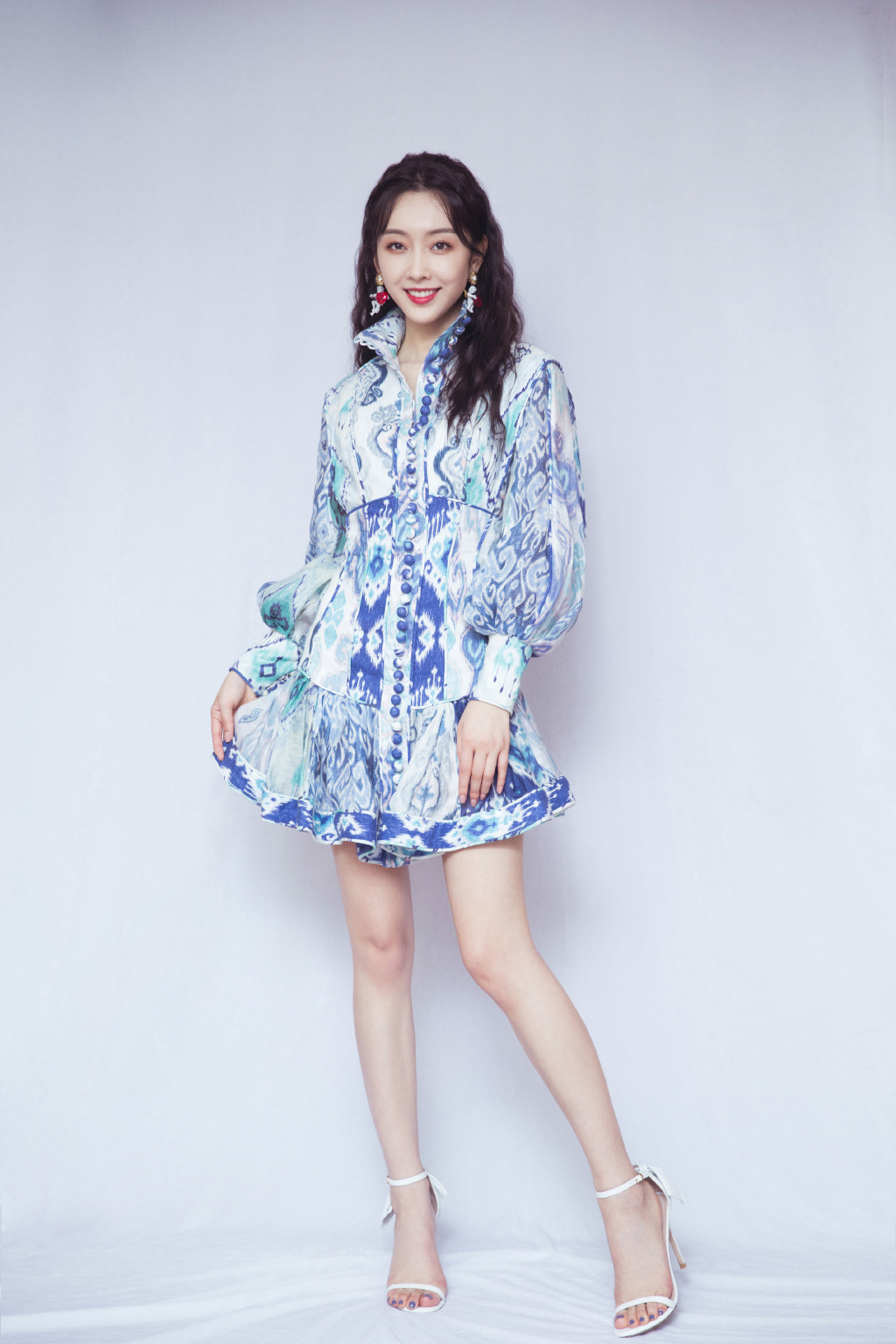 宣璐印花连衣裙性感写真图片814