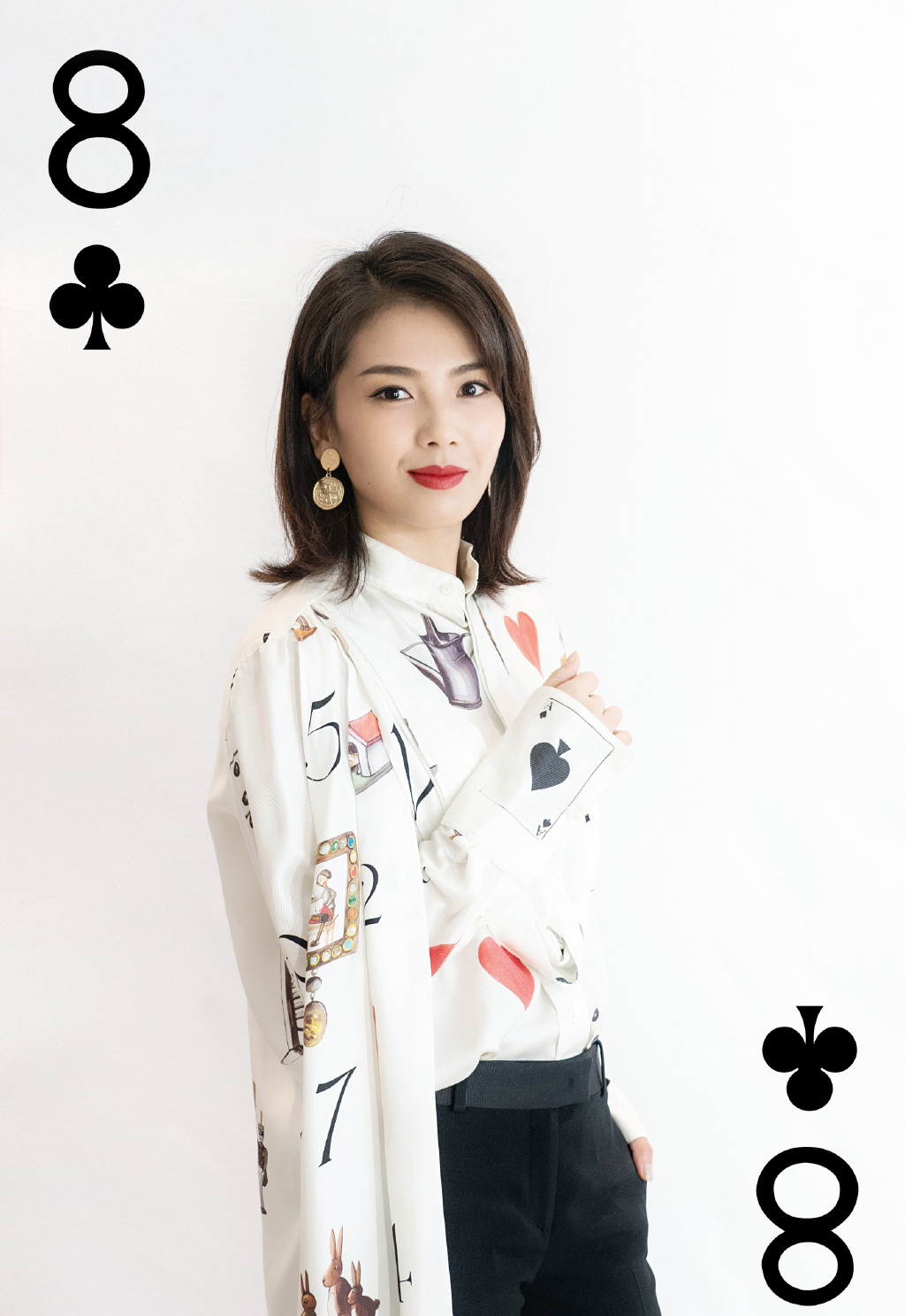 刘涛扑克牌衬衫性感图片写真46
