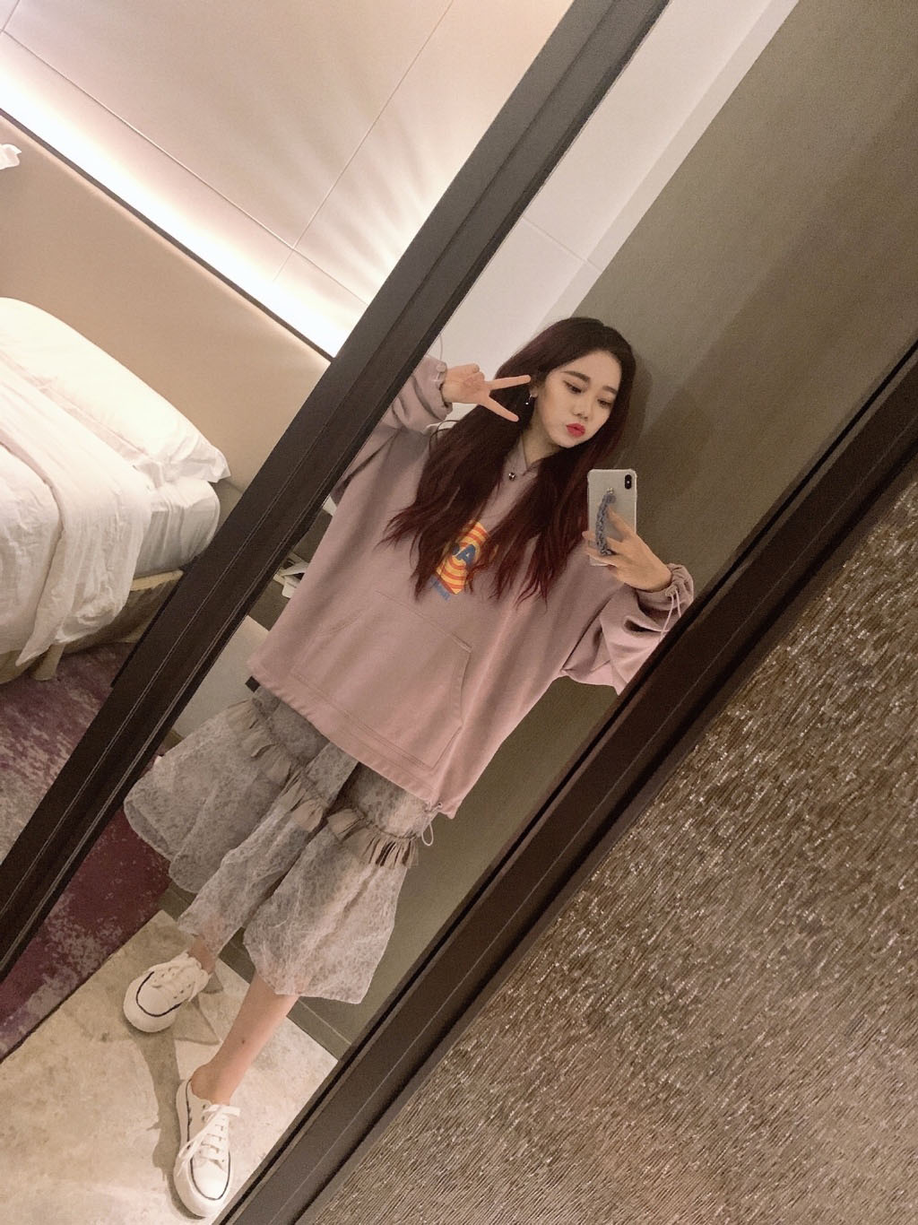 紫宁红发私服自拍照图片,张紫宁图片-第4图