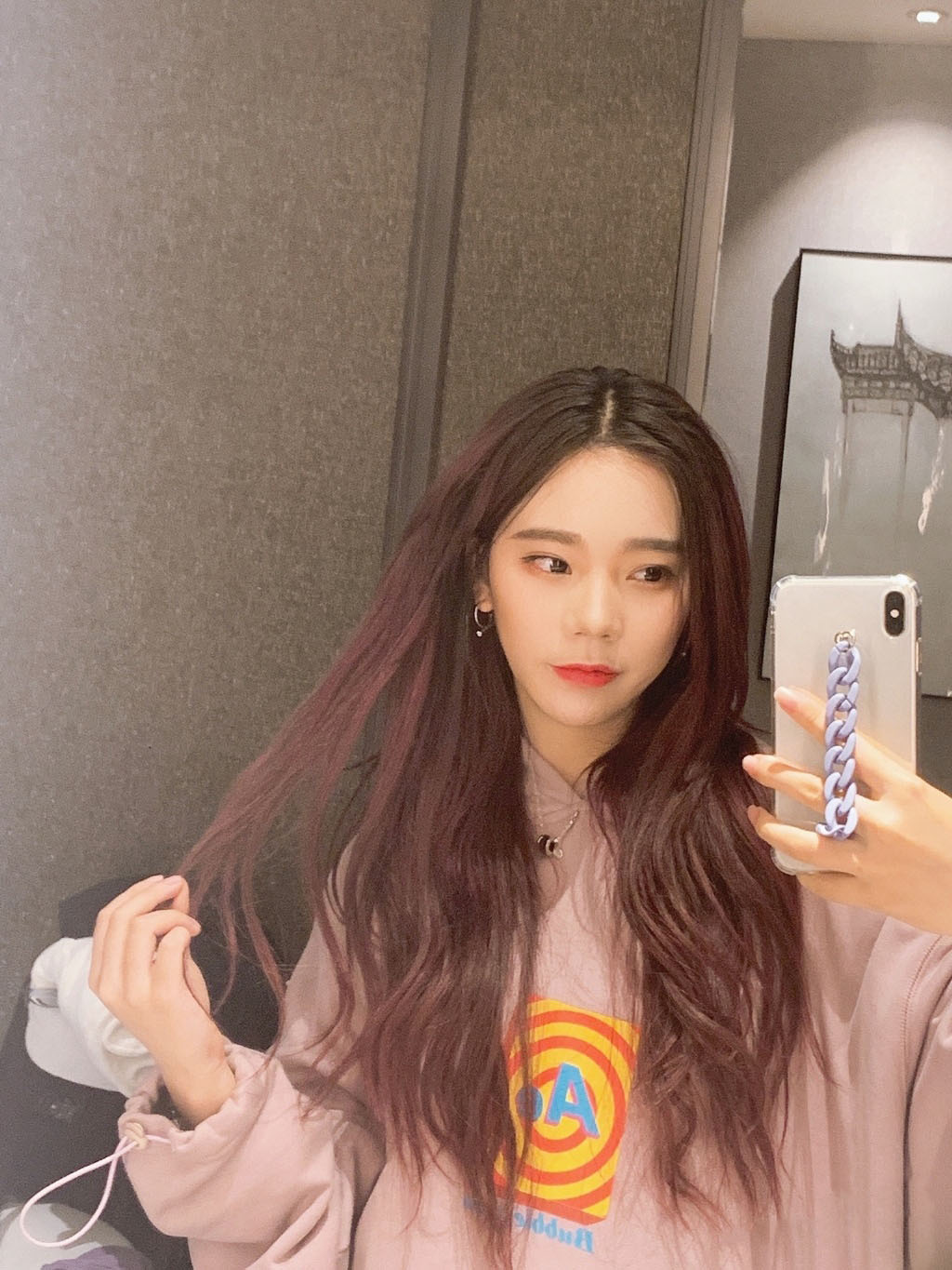 紫宁红发私服自拍照图片,张紫宁图片-第5图