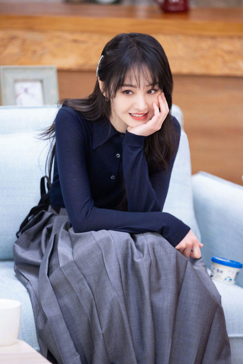 郑爽甜美居家生活照图片26