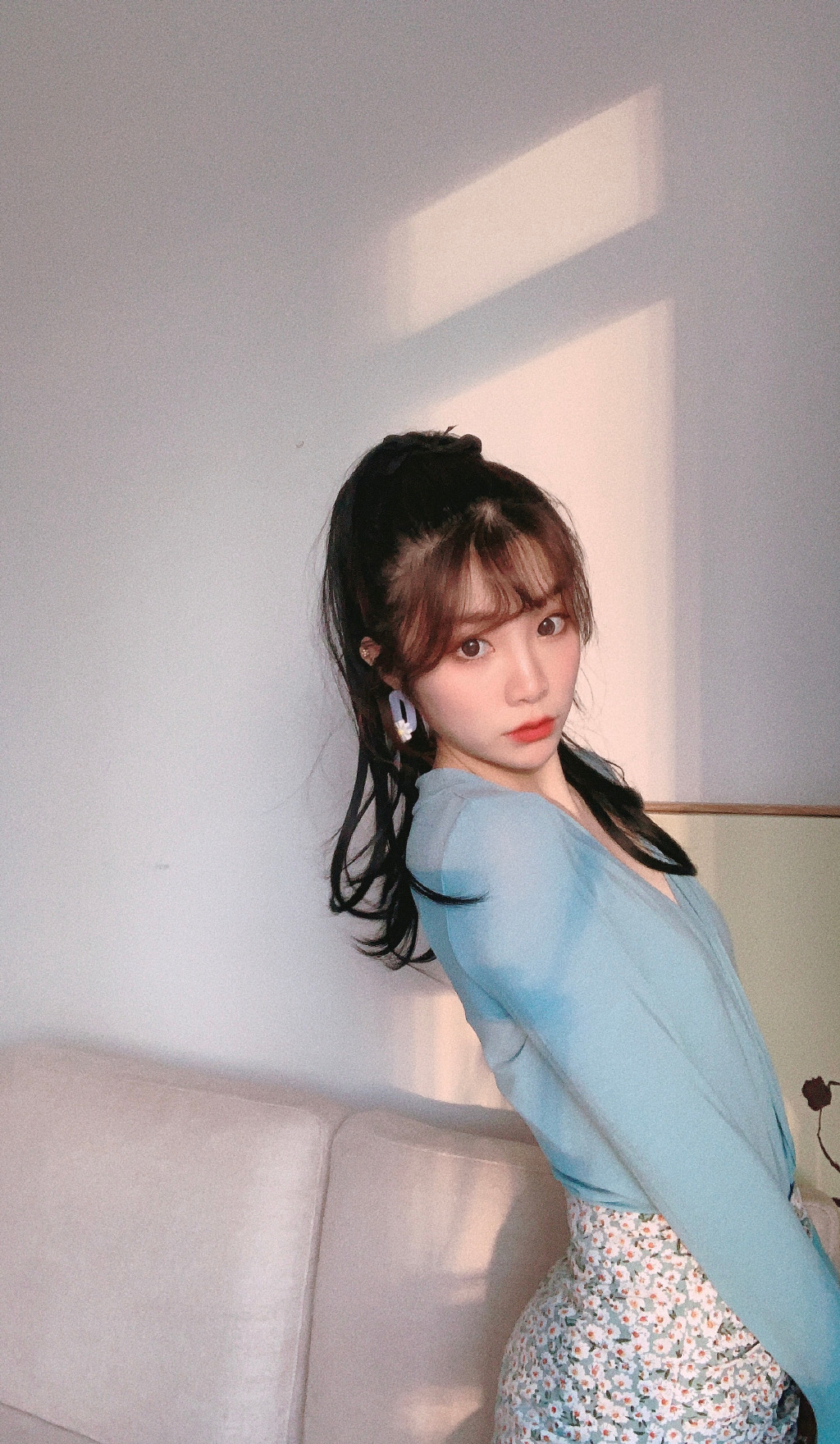 张馨文针织短裙性感居家图片1218