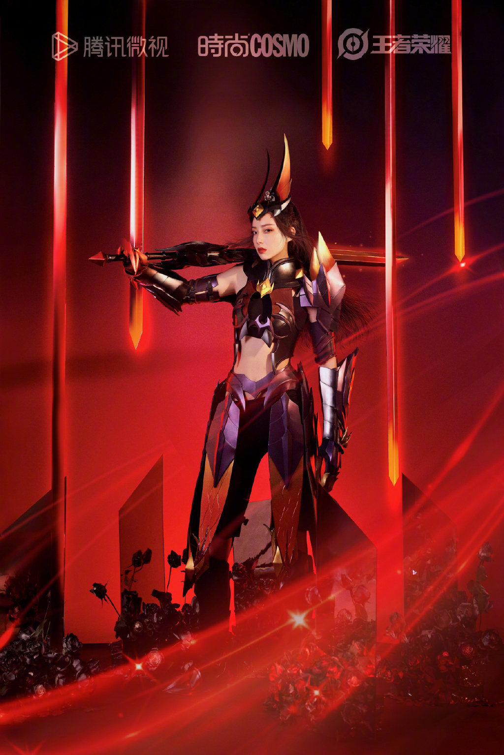 李斯丹妮王者荣耀cos花木兰图片33