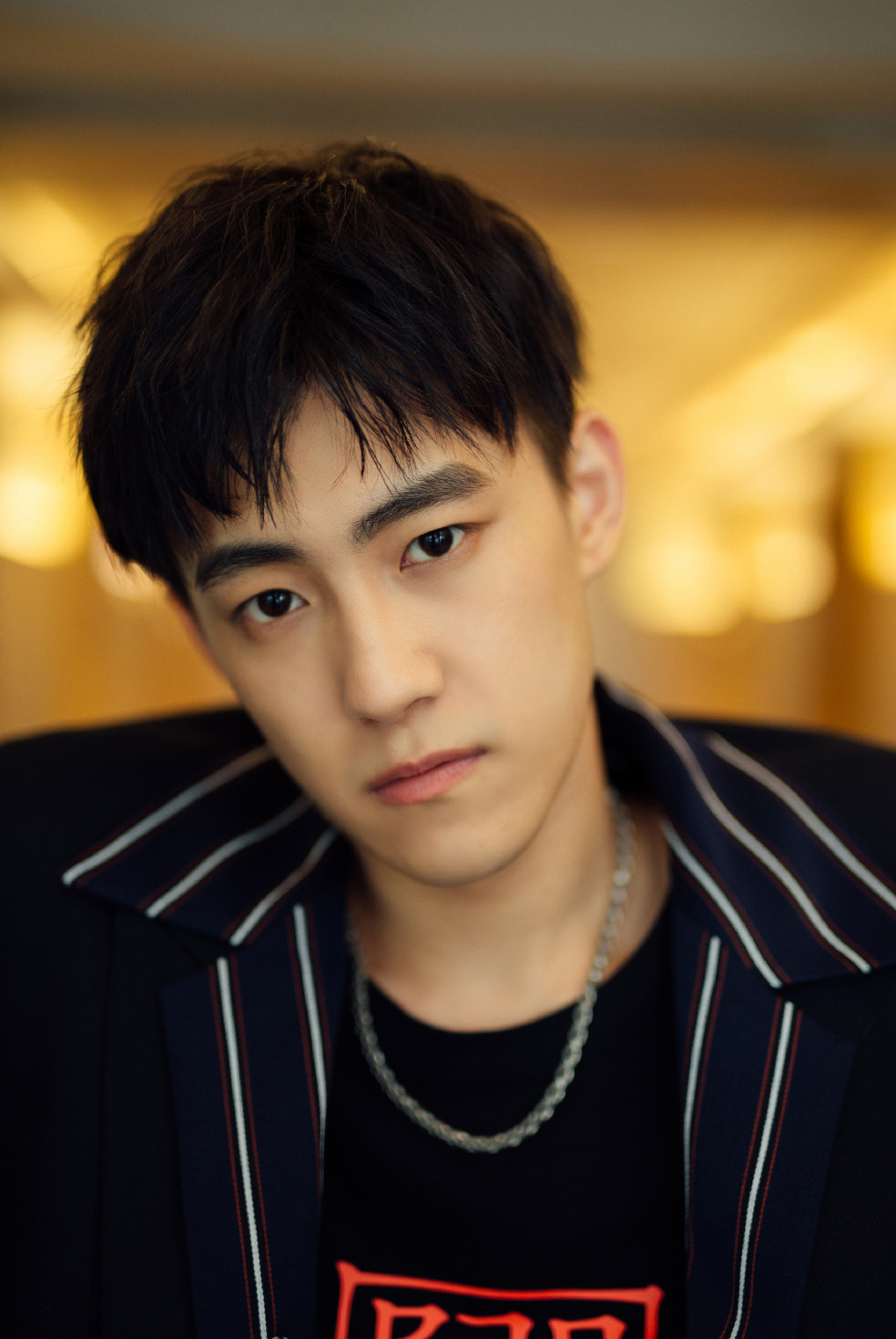 晏紫东条纹衬衫帅气写真图片66