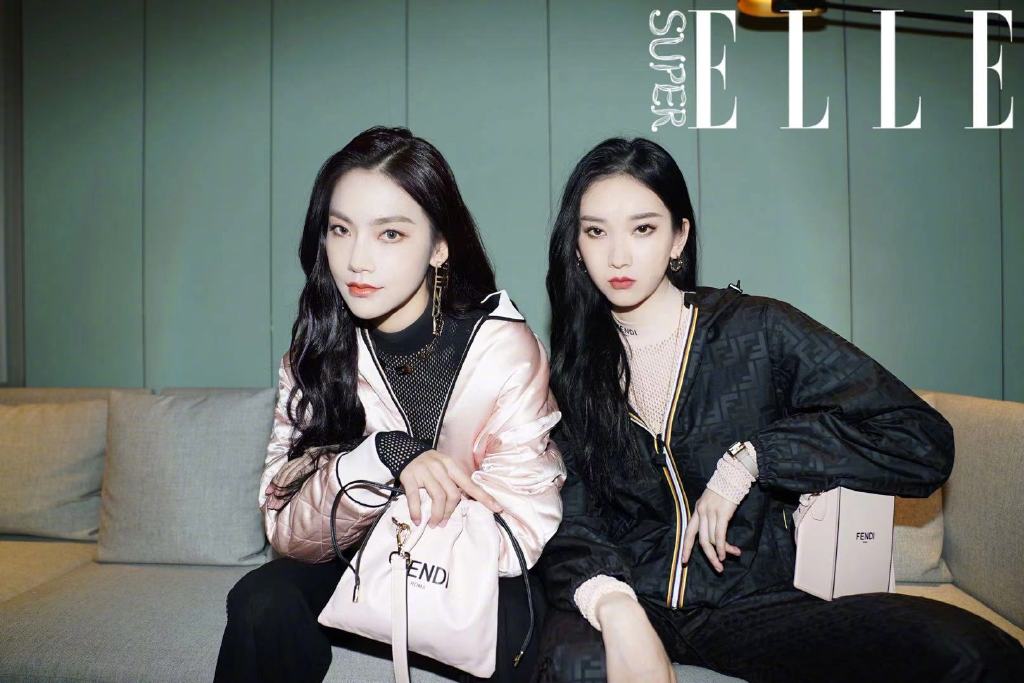 刘令姿曾可妮酷飒黑色系写真图片66