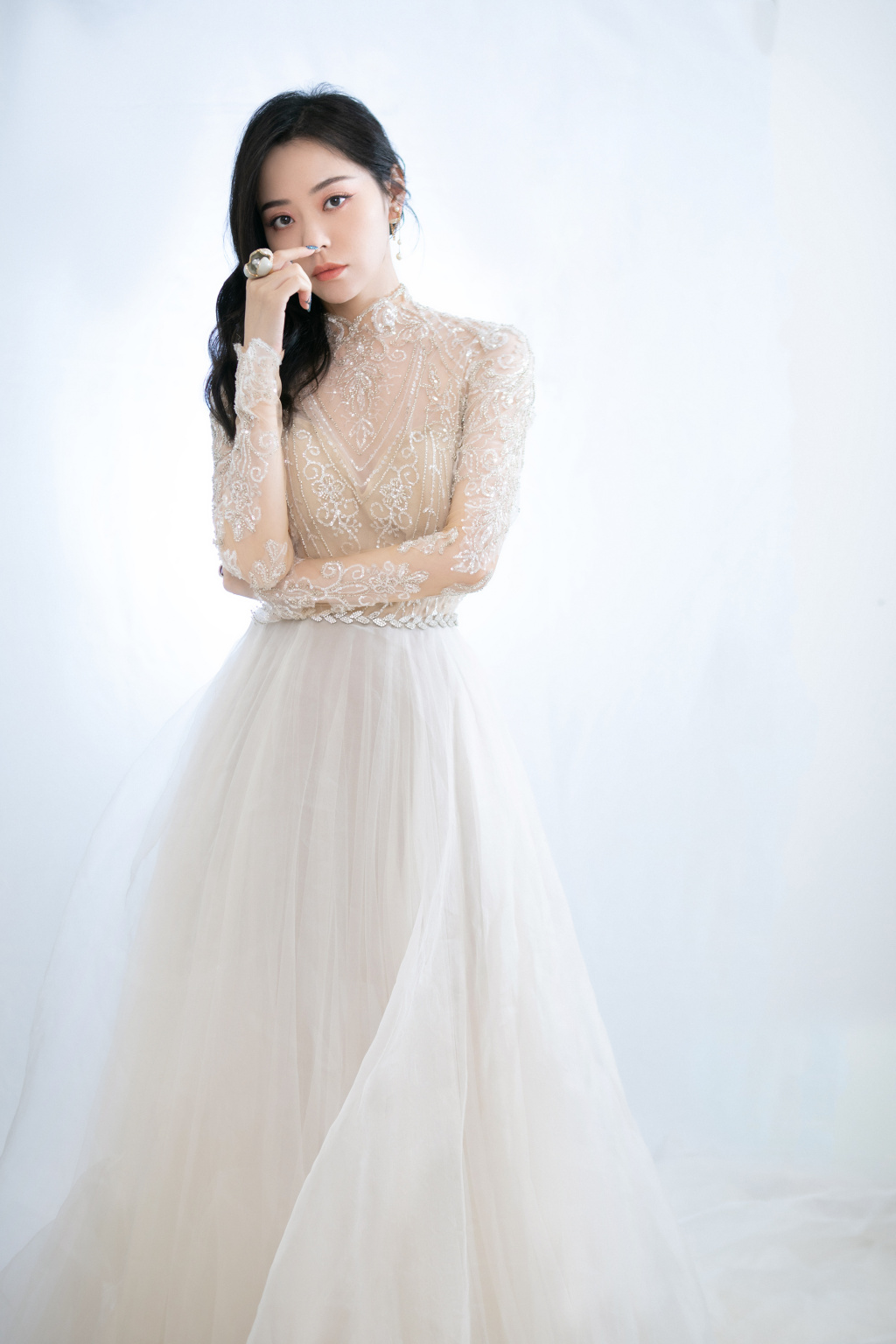 张靓颖幻纱仙女裙仙气性感写真78