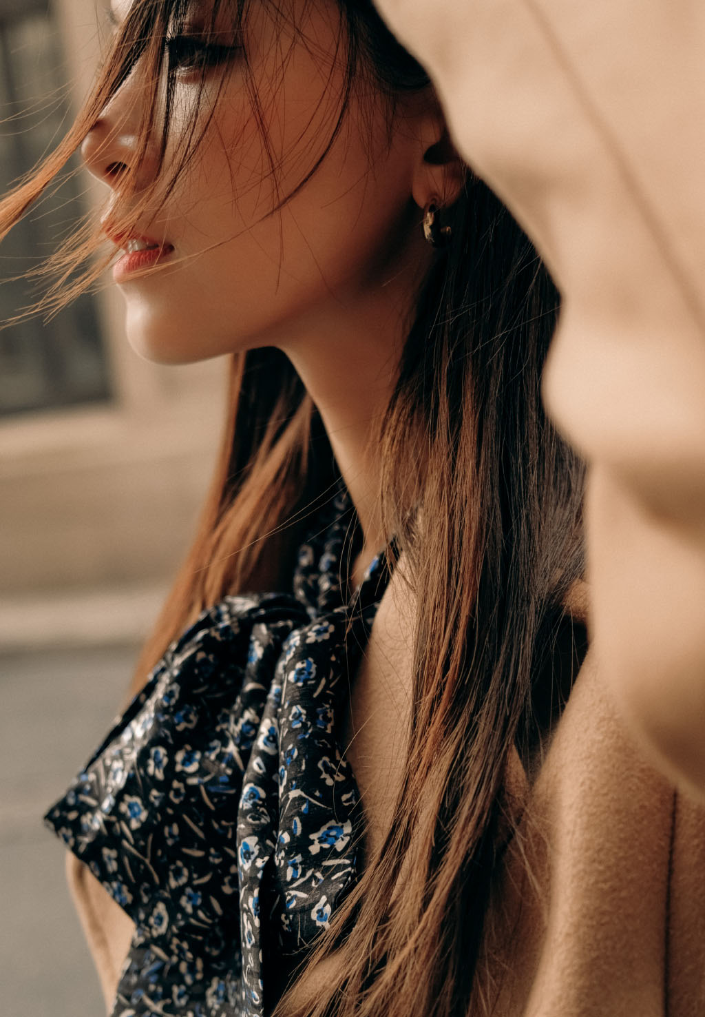 文咏珊驼色大衣秋日街拍图片89