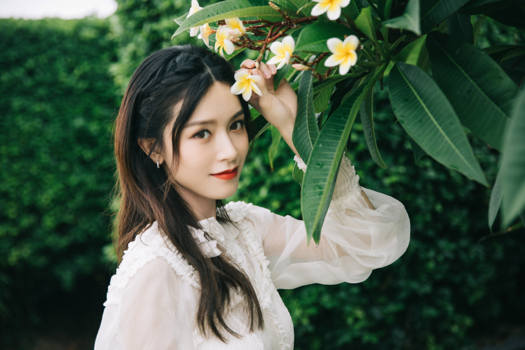 文咏珊白色仙女裙性感图片写真79