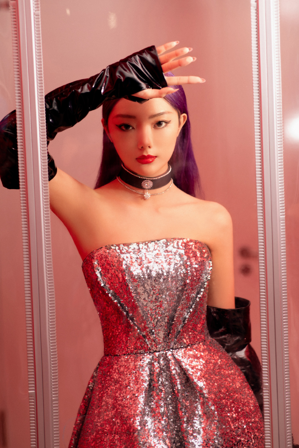 李紫婷抹胸裙性感撩人写真图片810