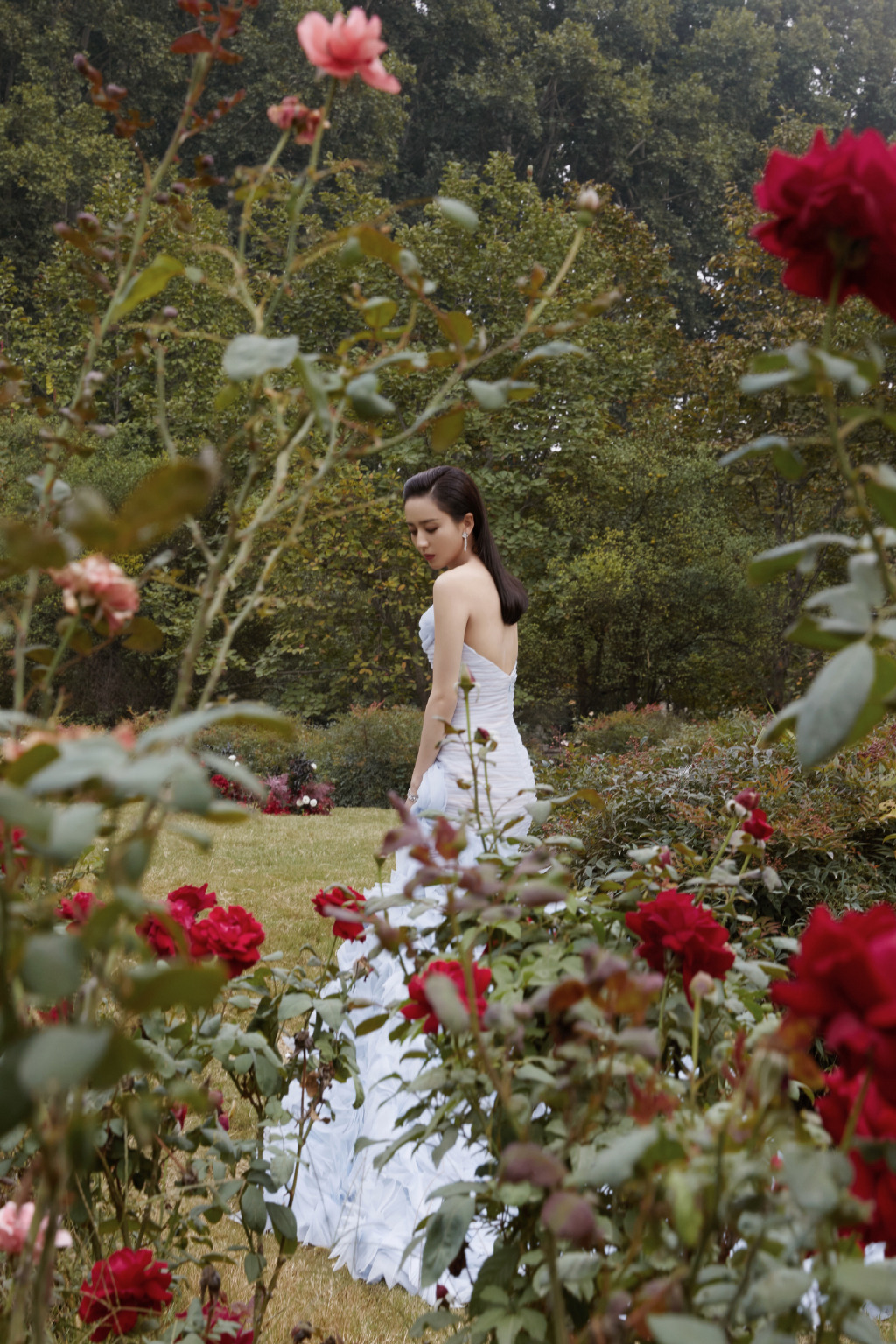 佟丽娅折纱鱼尾裙优雅写真图片13