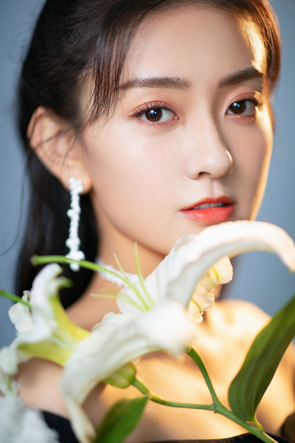 梁洁泡泡袖公主裙甜美写真图片611