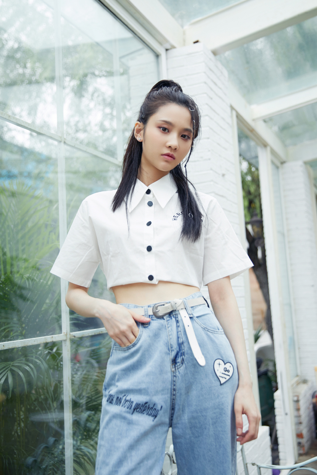 张慧雯高马尾甜酷综艺剧照图片88