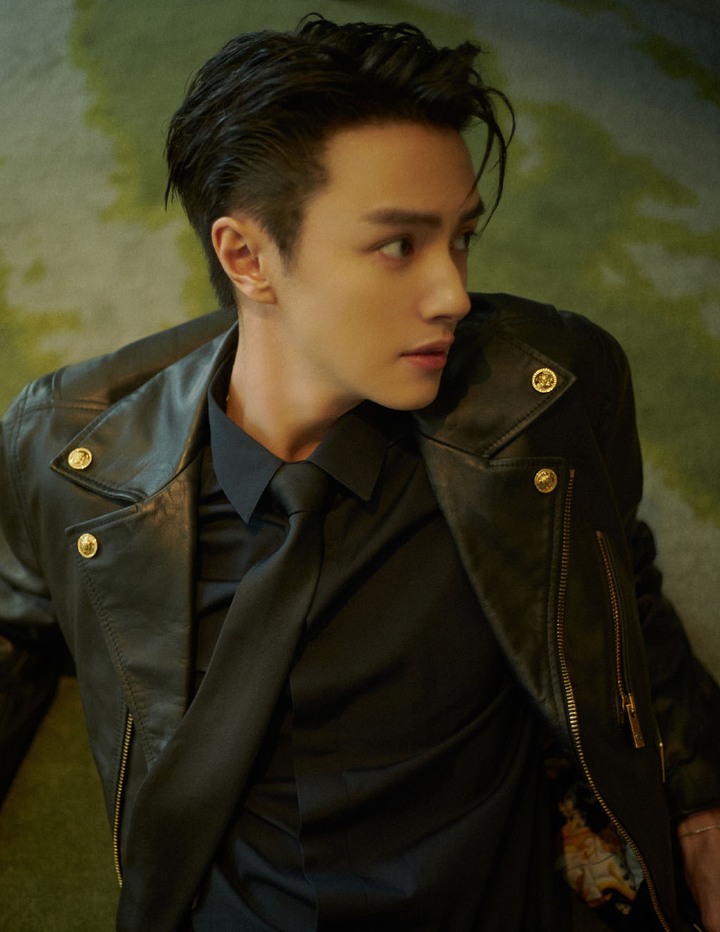 官鸿黑色皮衣酷帅写真图片66