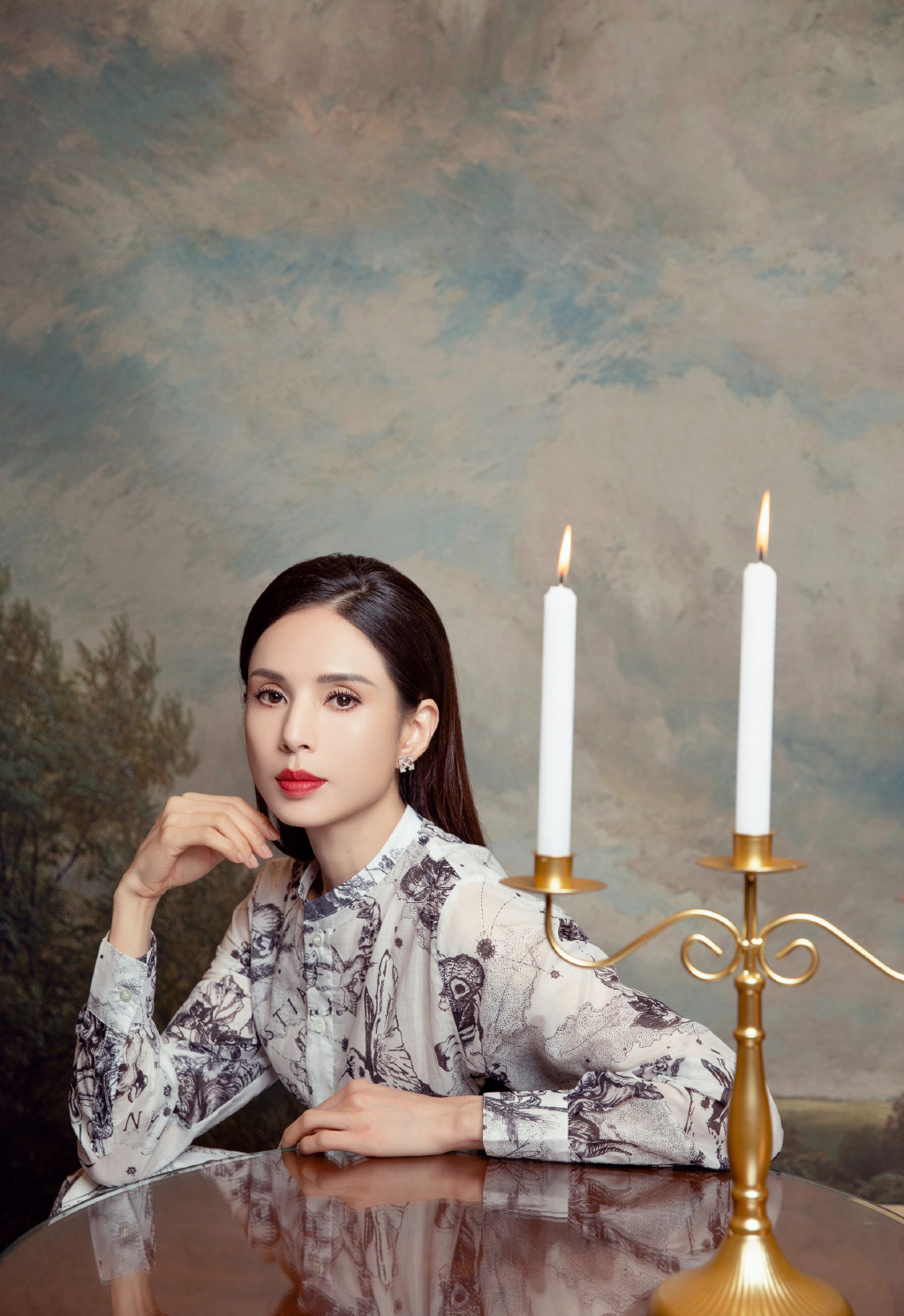李若彤典雅绣花裙写真图片36