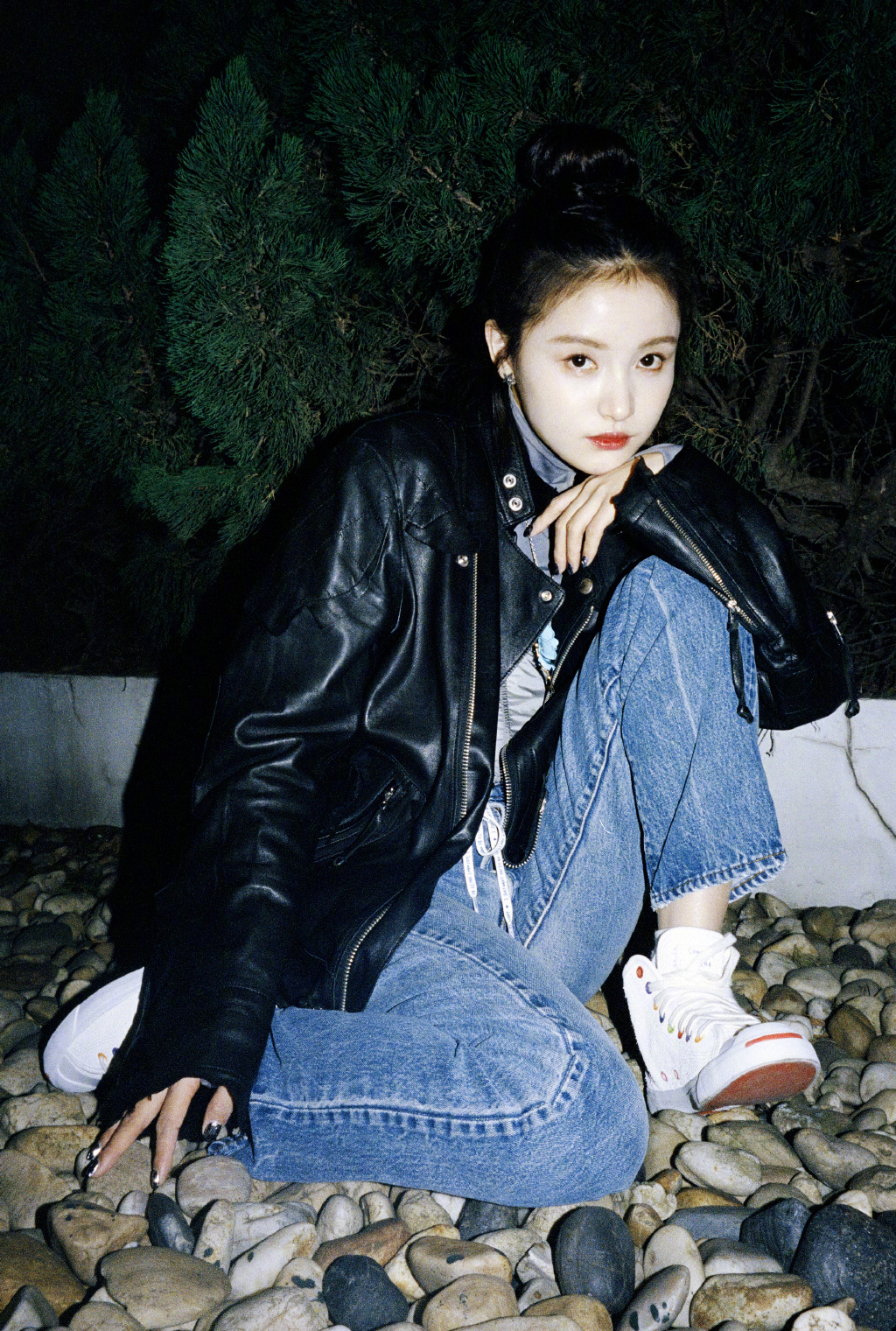 林小宅夜晚网球场皮衣写真图片213