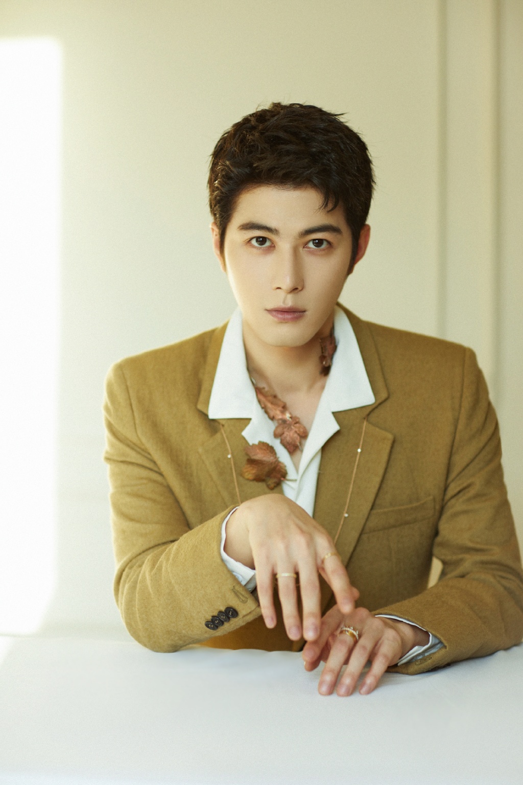 陈学冬羊驼色西装帅气写真图片412