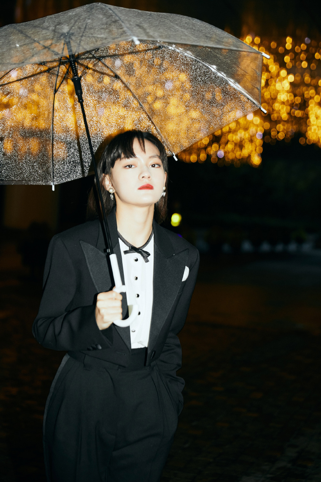 文淇黑色西装干练写真图片56